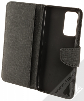 1Mcz Fancy Book flipové pouzdro pro Samsung Galaxy A52, Galaxy A52 5G černá (black) otevřené