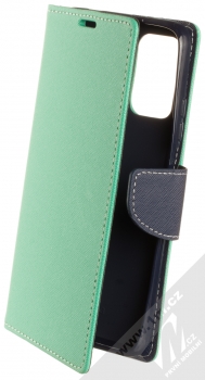 1Mcz Fancy Book flipové pouzdro pro Xiaomi Redmi 9T, Poco M3 mátově zelená modrá (mint blue)