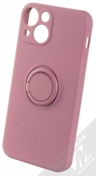 1Mcz Grip Ring Skinny ochranný kryt s držákem na prst pro Apple iPhone 13 mini purpurová (purple)