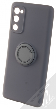 1Mcz Grip Ring Skinny ochranný kryt s držákem na prst pro Samsung Galaxy S20 FE, Galaxy S20 FE 5G šedá (grey)