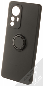 1Mcz Grip Ring Skinny ochranný kryt s držákem na prst pro Xiaomi 12 Pro černá (black)