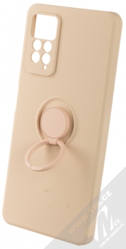 1Mcz Grip Ring Skinny ochranný kryt s držákem na prst pro Xiaomi Redmi Note 11 Pro 4G (Global version), Redmi Note 11 Pro 5G (Global version) světle růžová (powder pink) držák