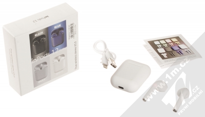 1Mcz i12 inPods Simple TWS Bluetooth stereo sluchátka bílá (white) balení