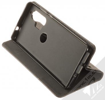 1Mcz Magnet Book Color flipové pouzdro pro Motorola Edge Plus černá (black) stojánek