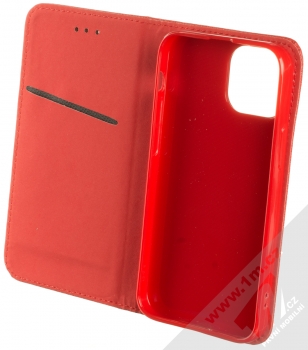 1Mcz Magnet Book Color flipové pouzdro pro Apple iPhone 13 mini červená (red) otevřené