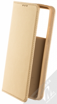 1Mcz Magnet Book Color flipové pouzdro pro Samsung Galaxy S21 Ultra zlatá (gold)