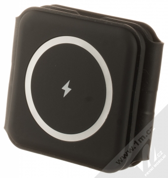 1Mcz MagSafe Triple Charger bezdrátová nabíječka pro Apple iPhone a Apple Watch černá (black) složené