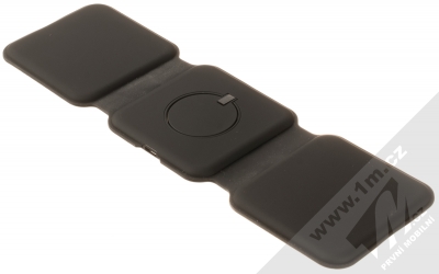 1Mcz MagSafe Triple Charger bezdrátová nabíječka pro Apple iPhone a Apple Watch černá (black) zezadu