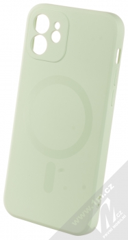 1Mcz MagSilicone TPU ochranný kryt s MagSafe pro Apple iPhone 12 mátově zelená (mint green)
