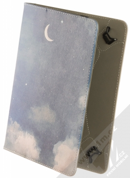 1Mcz Orbi Noční nebe s měsícem flipové pouzdro pro tablet od 9 do 10 palců tmavě modrá (dark blue)