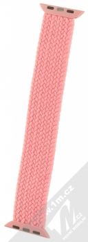 1Mcz Pletený navlékací řemínek délky S pro Apple Watch 38mm, Watch 40mm růžová (pink) zezadu