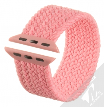 1Mcz Pletený navlékací řemínek délky S pro Apple Watch 38mm, Watch 40mm růžová (pink)