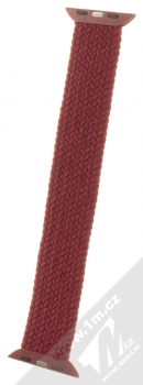 1Mcz Pletený navlékací řemínek délky S pro Apple Watch 38mm, Watch 40mm burgundská červená (burgundy red) zezadu