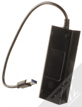 1Mcz RCH-1082 USB Hub rozbočovač s kabelem délky 23cm, 4x USB výstupy a USB Type-C redukcí černá (black) USB Hub zezadu