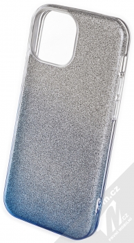 1Mcz Shining Duo TPU třpytivý ochranný kryt pro Apple iPhone 13 mini stříbrná modrá (silver blue)