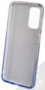 1Mcz Shining Duo TPU třpytivý ochranný kryt pro Samsung Galaxy A13 4G stříbrná modrá (silver blue) zepředu