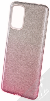 1Mcz Shining Duo TPU třpytivý ochranný kryt pro Samsung Galaxy S20 Plus stříbrná růžová (silver pink)