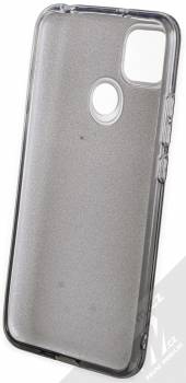 1Mcz Shining Duo TPU třpytivý ochranný kryt pro Xiaomi Redmi 9C stříbrná černá (silver black) zepředu