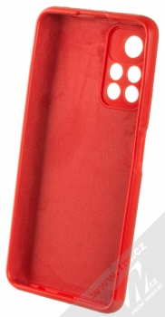 1Mcz Silicone ochranný kryt pro Xiaomi Redmi Note 11 5G (China version), Redmi Note 11S 5G, Redmi Note 11T 5G, Poco M4 Pro 5G rumělkově červená (vermilion red) zepředu