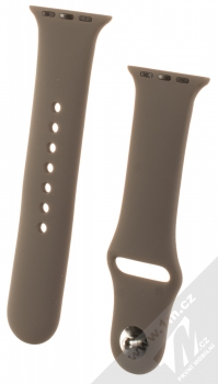 1Mcz Silikonový sportovní řemínek pro Apple Watch 38mm, Watch 40mm šedohnědá (dark taupe)