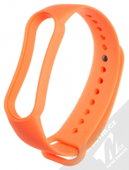 1Mcz Single Color Strap silikonový pásek na zápěstí pro Xiaomi Mi Band 5, Mi Band 6, Mi Band 7 oranžová (orange)