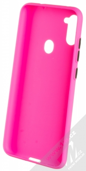 1Mcz Solid TPU ochranný kryt pro Samsung Galaxy M11 sytě růžová (hot pink) zepředu