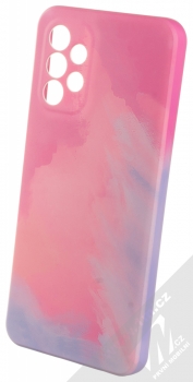 1Mcz Trendy Olejomalba Skinny TPU ochranný kryt pro Samsung Galaxy A13 4G růžová fialová (pink violet)