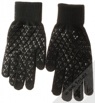 1Mcz Triangle Gloves pánské pletené rukavice pro kapacitní dotykový displej černá (black) samostatně