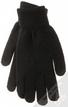1Mcz Triangle Gloves pánské pletené rukavice pro kapacitní dotykový displej černá (black) zezadu