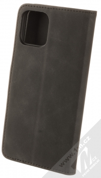 1Mcz Velvet Book flipové pouzdro pro Apple iPhone 12, iPhone 12 Pro černá (black) zezadu