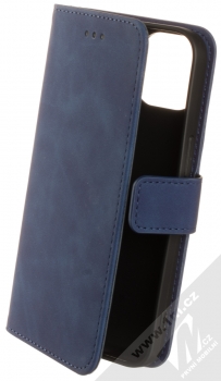 1Mcz Velvet Book flipové pouzdro pro Apple iPhone 13 tmavě modrá (dark blue)