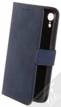 1Mcz Velvet Book flipové pouzdro pro Apple iPhone XR tmavě modrá (dark blue)