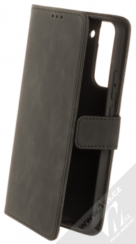 1Mcz Velvet Book flipové pouzdro pro Samsung Galaxy S22 Plus 5G černá (black)