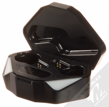 1Mcz X15 TWS Bluetooth stereo sluchátka černá (black) nabíjecí pouzdro otevřené