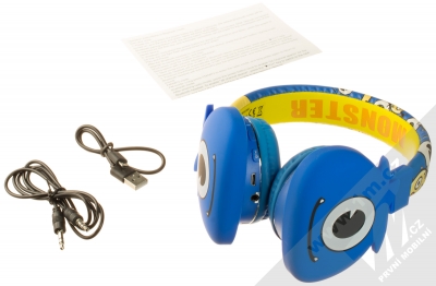 1Mcz YJ-09BT Monster Bluetooth stereo sluchátka modrá (blue) balení