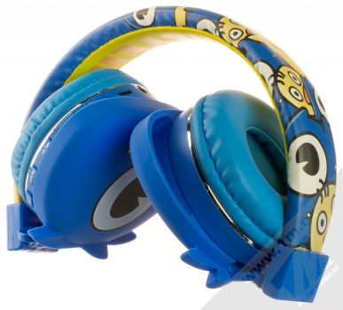 1Mcz YJ-09BT Monster Bluetooth stereo sluchátka modrá (blue) složené