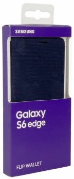Samsung EF-WG925BBEGWW Flip Wallet PU kožené originální flipové pouzdro pro Samsung Galaxy S6 Edge SM-G925F