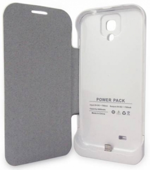 Konkis Mistral Book flipové pouzdro s baterií 3200mAh pro Samsung Galaxy S4 otevřený 2