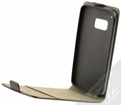 ForCell Slim Flip Flexi otevírací pouzdro pro HTC One M9 černá (black) otevřené