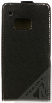 ForCell Slim Flip Flexi otevírací pouzdro pro HTC One M9 černá (black) zezadu