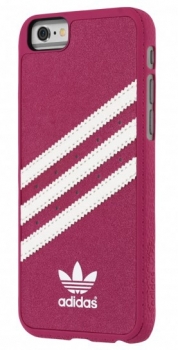 Adidas Hard Case Suede Moulded ochranný kryt pro Apple iPhone 6, iPhone 6S (S46497) růžová (pink) zboku