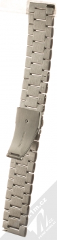 Aligator Watch Band PRO X pásek z leštěného kovu na zápěstí 22mm (bez osiček) stříbrná (silver) zezadu