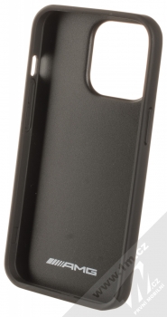 AMG Debossed Lines ochranný kryt z pravé kůže pro Apple iPhone 13 Pro (AMHCP13LGSEBK) černá (black) zepředu