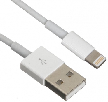Apple MD818ZM/A originální USB kabel s Lightning konektorem pro Apple iPhone, iPad, iPod bílá (white) konektory detail
