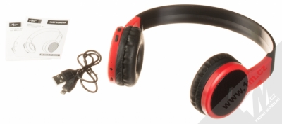 ART AP-B05-R Bluetooth Stereo headset černá červená (black red) balení