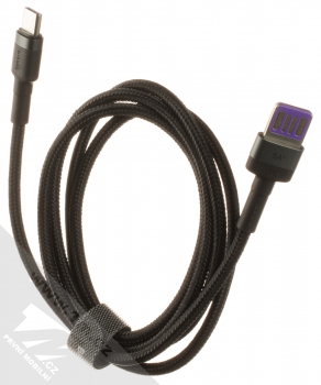 Baseus Cafule HW Cable 40W opletený USB kabel s USB Type-C konektorem (CATKLF-PG1) šedá černá (grey black) komplet