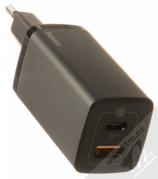 Baseus GaN2 Lite Quick Charger nabíječka do sítě s 1x USB a 1x USB Type-C výstupy 65W (CCGAN2L-B01) černá (black) USB a USB Type C výstupy