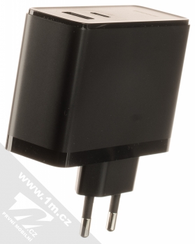 Baseus GaN5 Pro Fast Charger nabíječka do sítě s 1x USB Type-C + 1x USB výstupy 100W a USB Type-C kabel (CCGP090201) černá (black) nabíječka zezadu