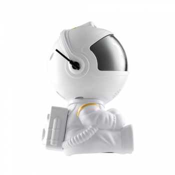 XO CF4 Astronaut sedící LED projektor noční oblohy, polární záře, hvězd s dálkovým ovládáním bílá (white)