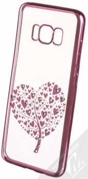 Beeyo Hearts Tree pokovený ochranný kryt pro Samsung Galaxy S8 růžová průhledná (pink transparent)